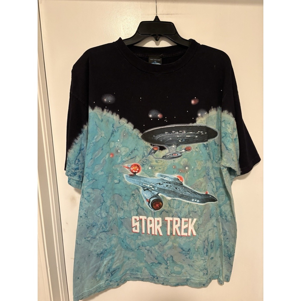 Vintage Star Trek 1999 PARAMOUNT PICTURES MOVIE PROMO Tie Dye T-Shirt XL